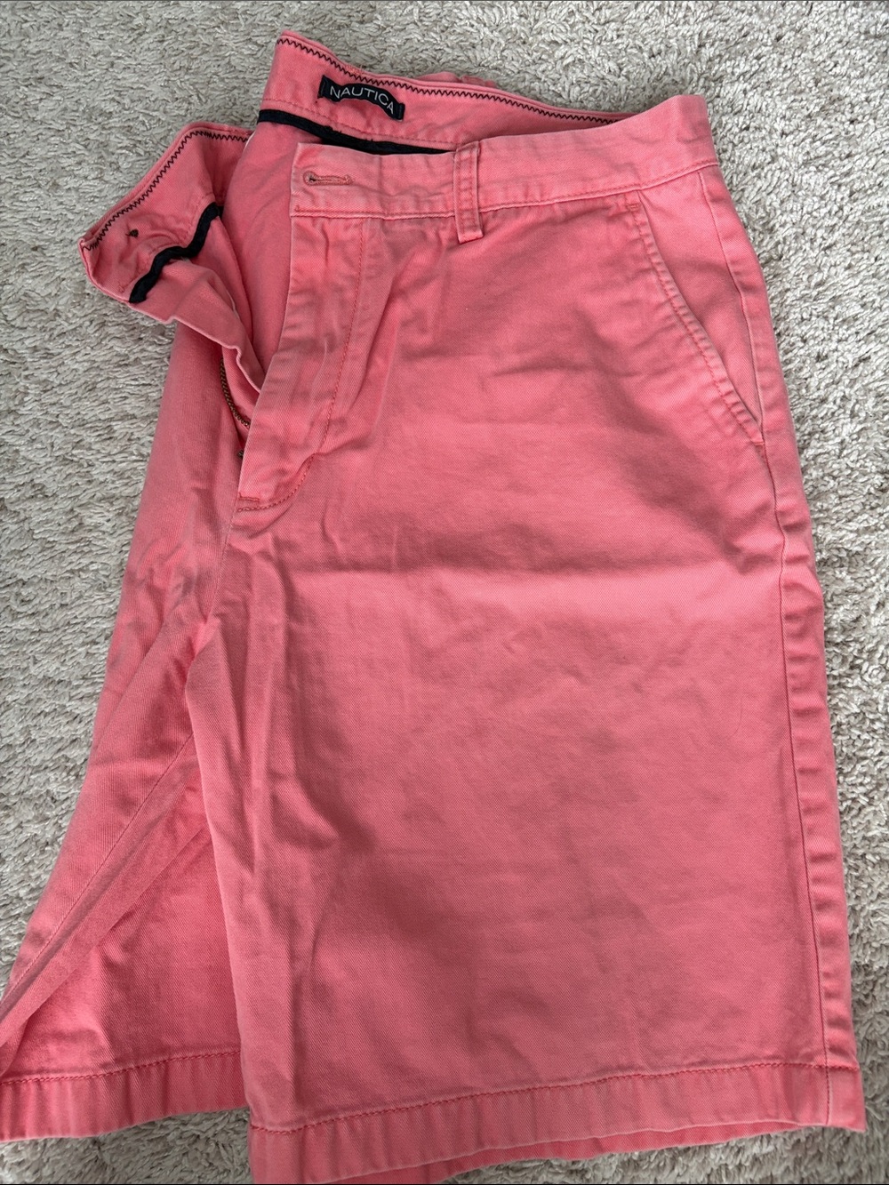 Men’s Nautica Coral-Pink Chino Shorts